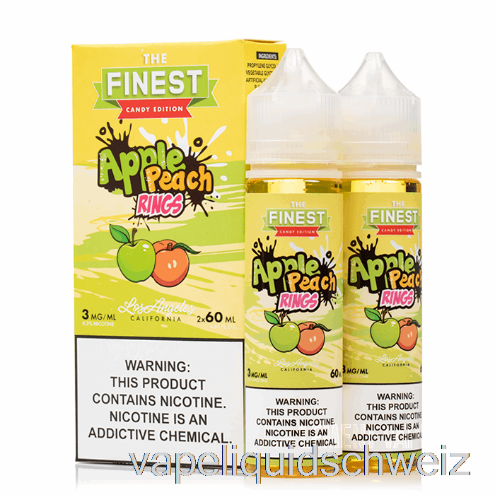 Apfel-Pfirsich-Sauerringe – Die Feinste Süßigkeiten-Edition – 120 Ml 6 Mg Vape Schweiz